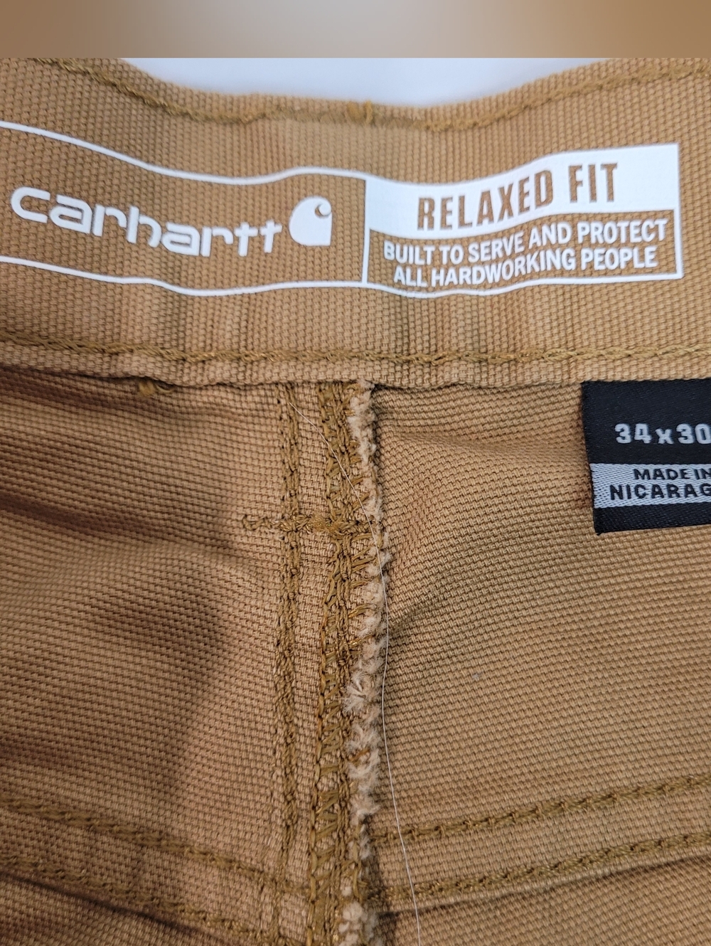 Carhartt Rugged Flex Relaxed Fit Canvas 5-Pocket Utility Work Pants 34x30 - Picture 6 of 7